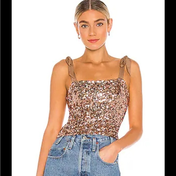 Free People Hey Girl Sequin Cami - Picture 1 of 10